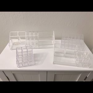 Set of 4 Acrylic Makeup & Lipstick Organizers